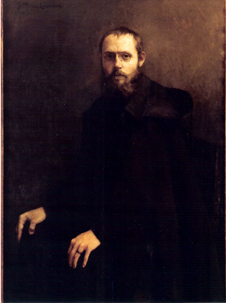 Oil portrait by Jean-Pierre Laurens. Péguy in his thirties, the editor years.